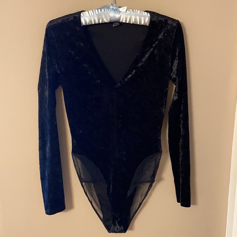 Only Hearts Underground Velvet Bodysuit Size S